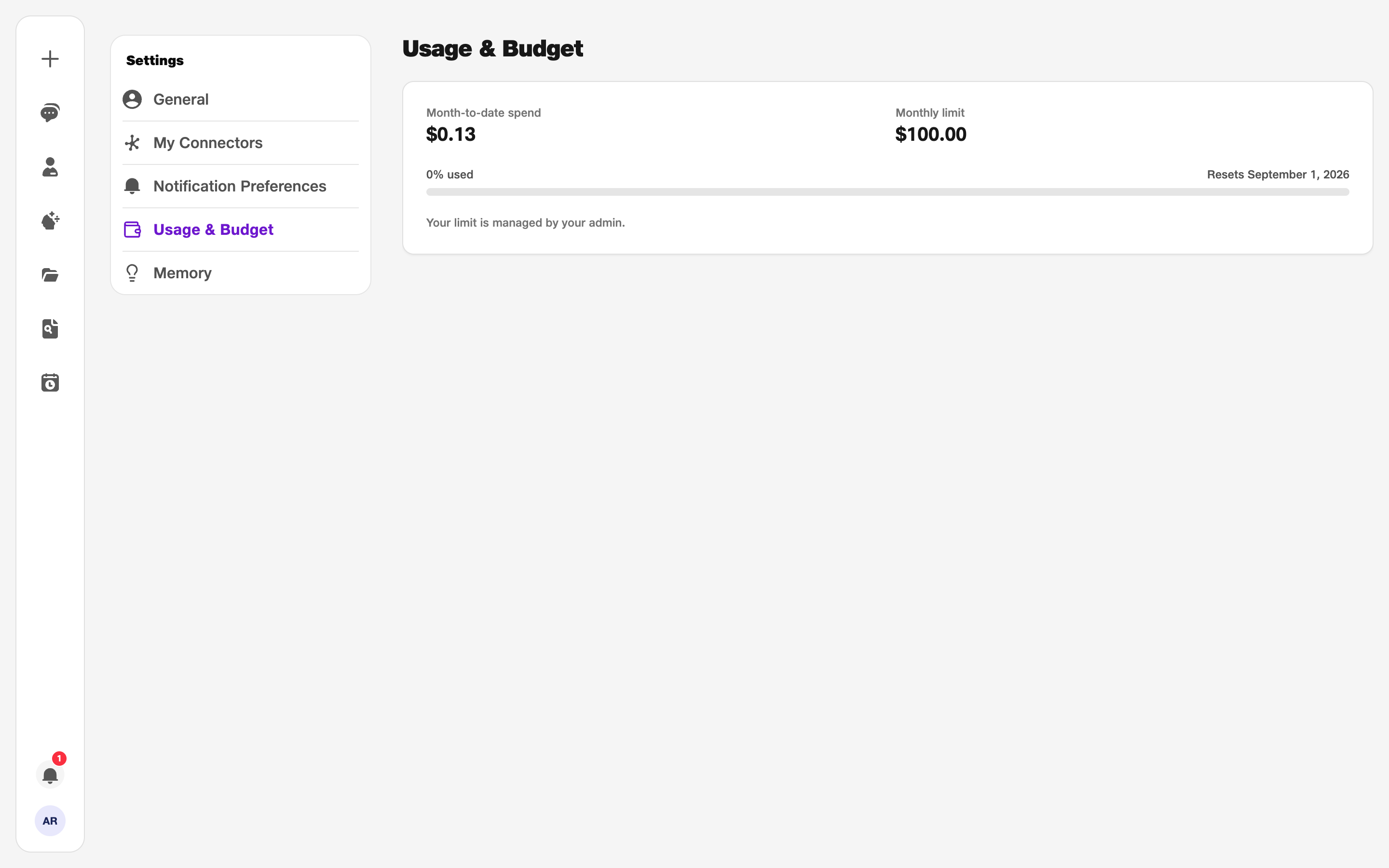 Usage &amp; Budget