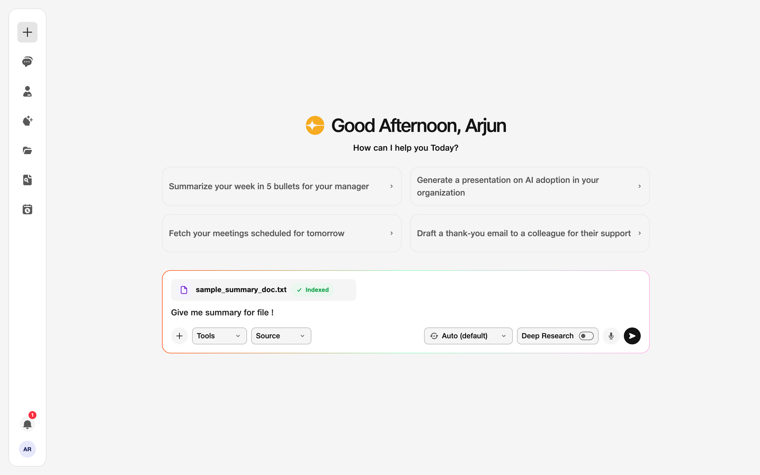 Ask about the uploaded file