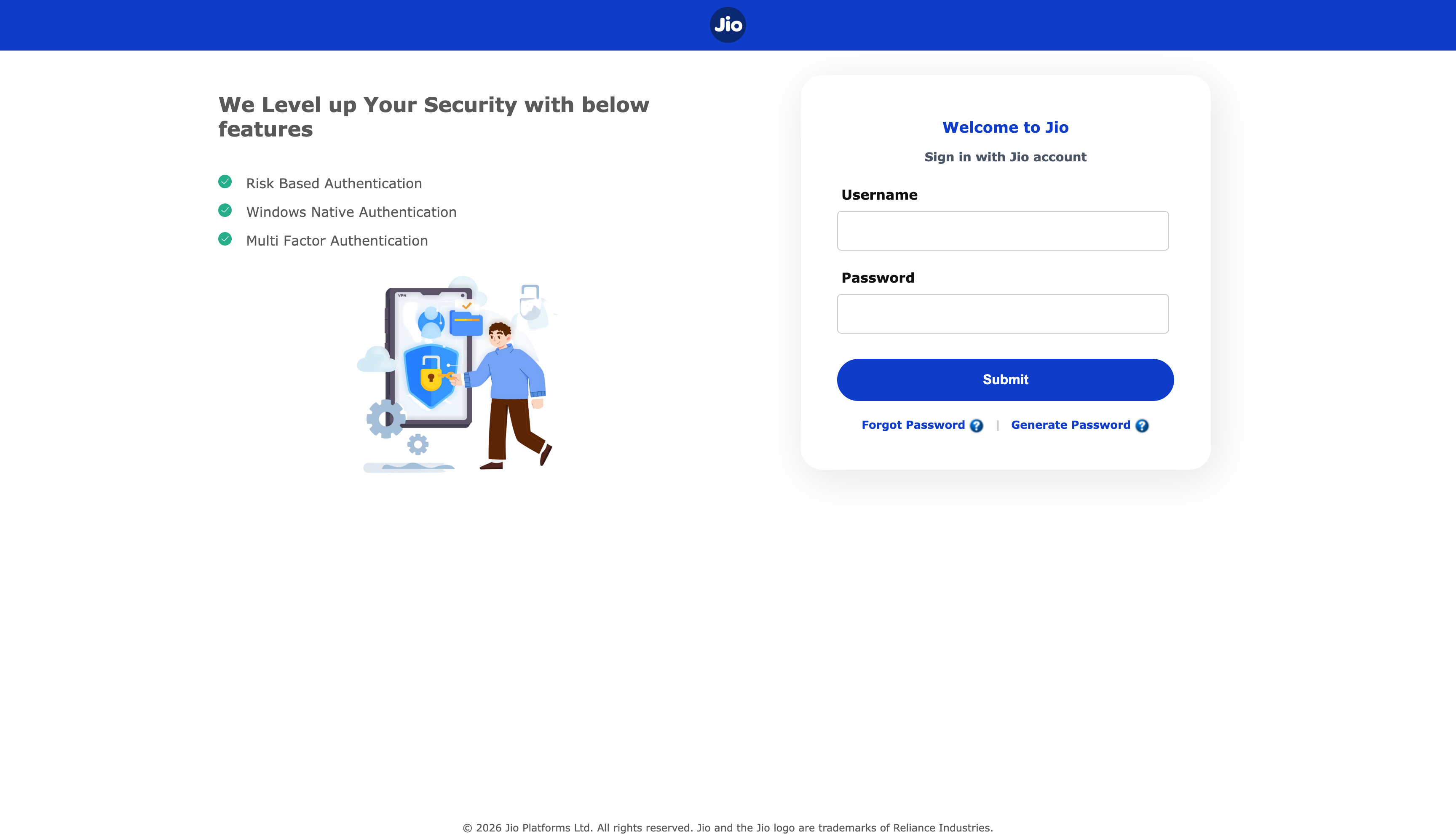 Sign-in screen