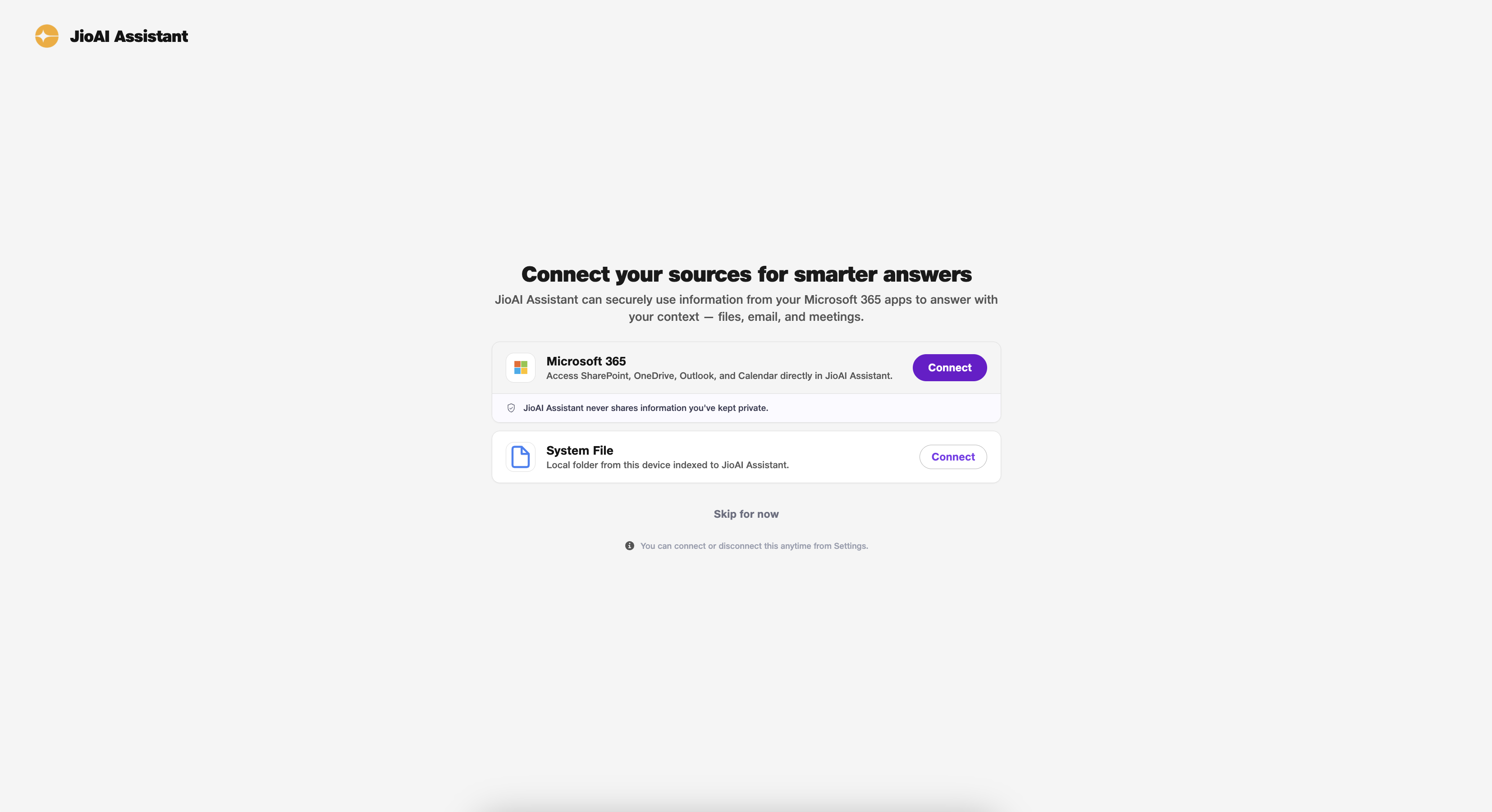 Connect your sources