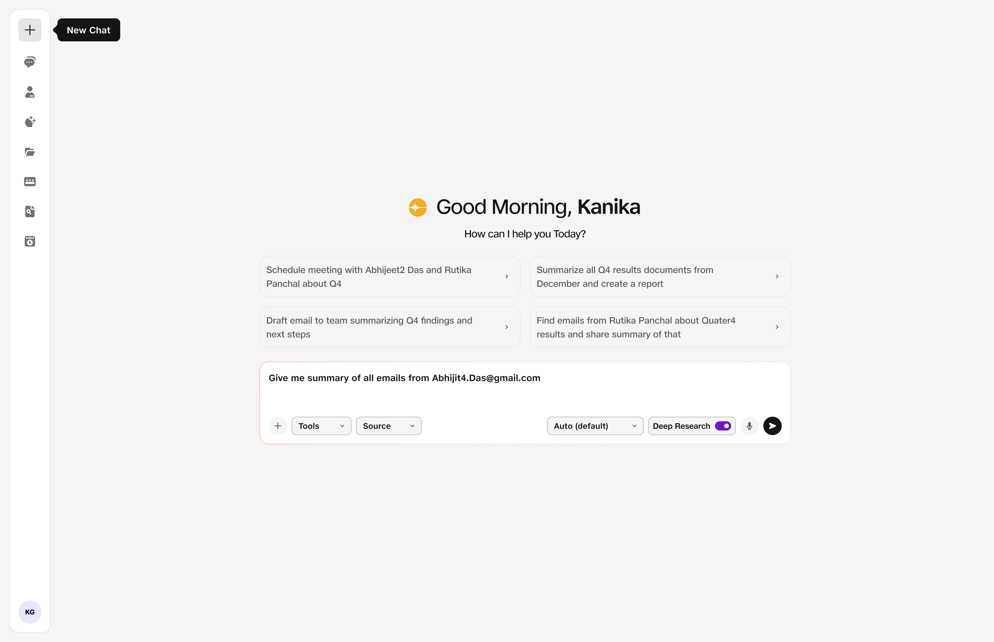 Use a prompt suggestion