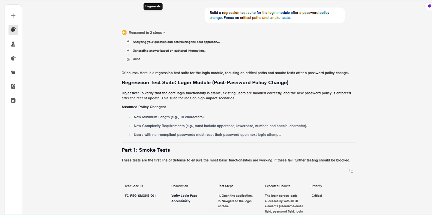 Build a regression suite