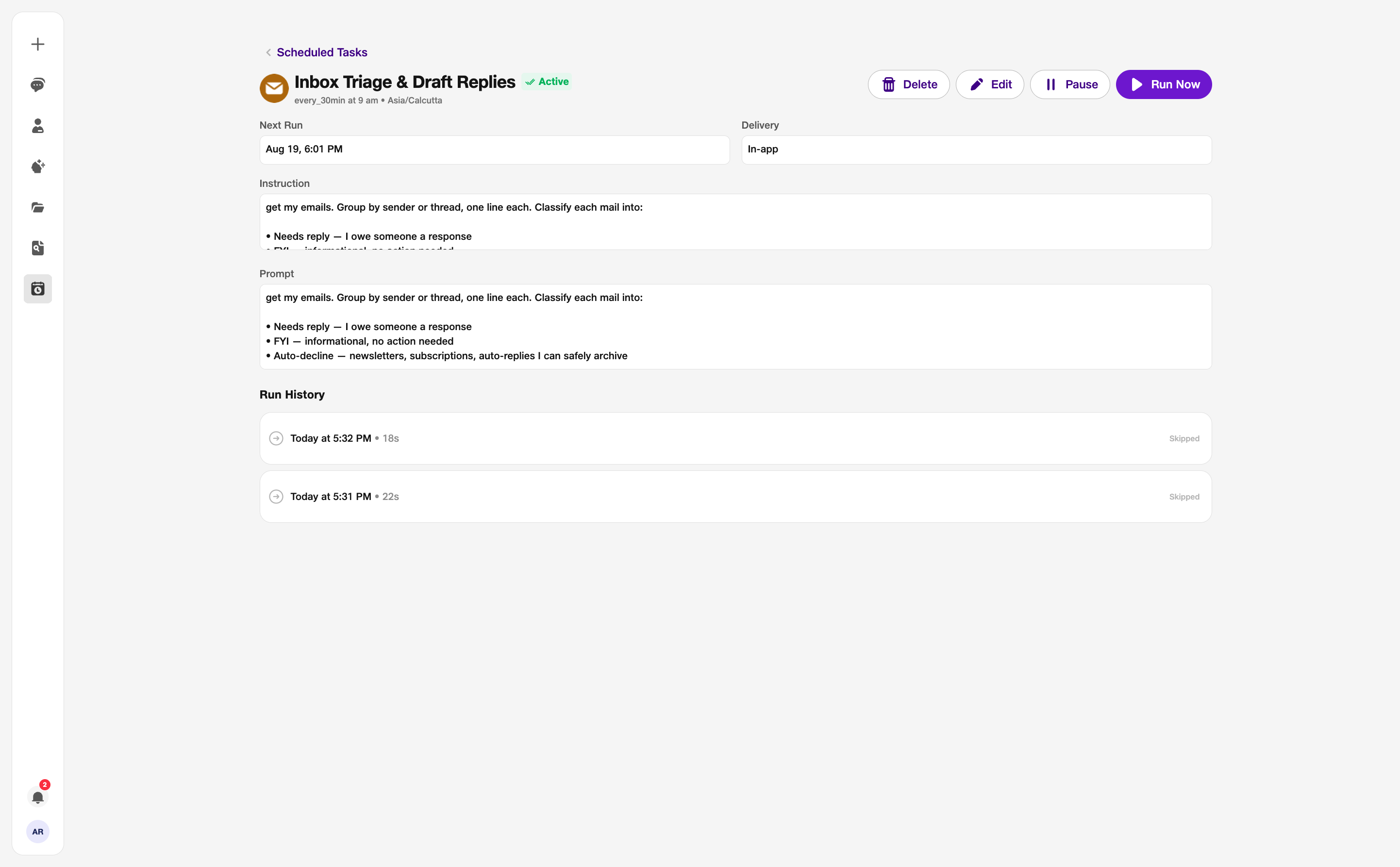Inbox summary and replies