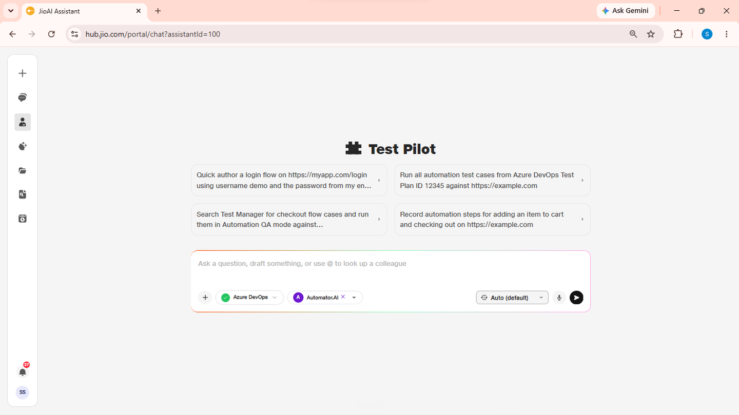 Launch Test Pilot Agent
